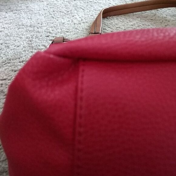 Dana Buchman red and brown purse - Picture 4 of 8